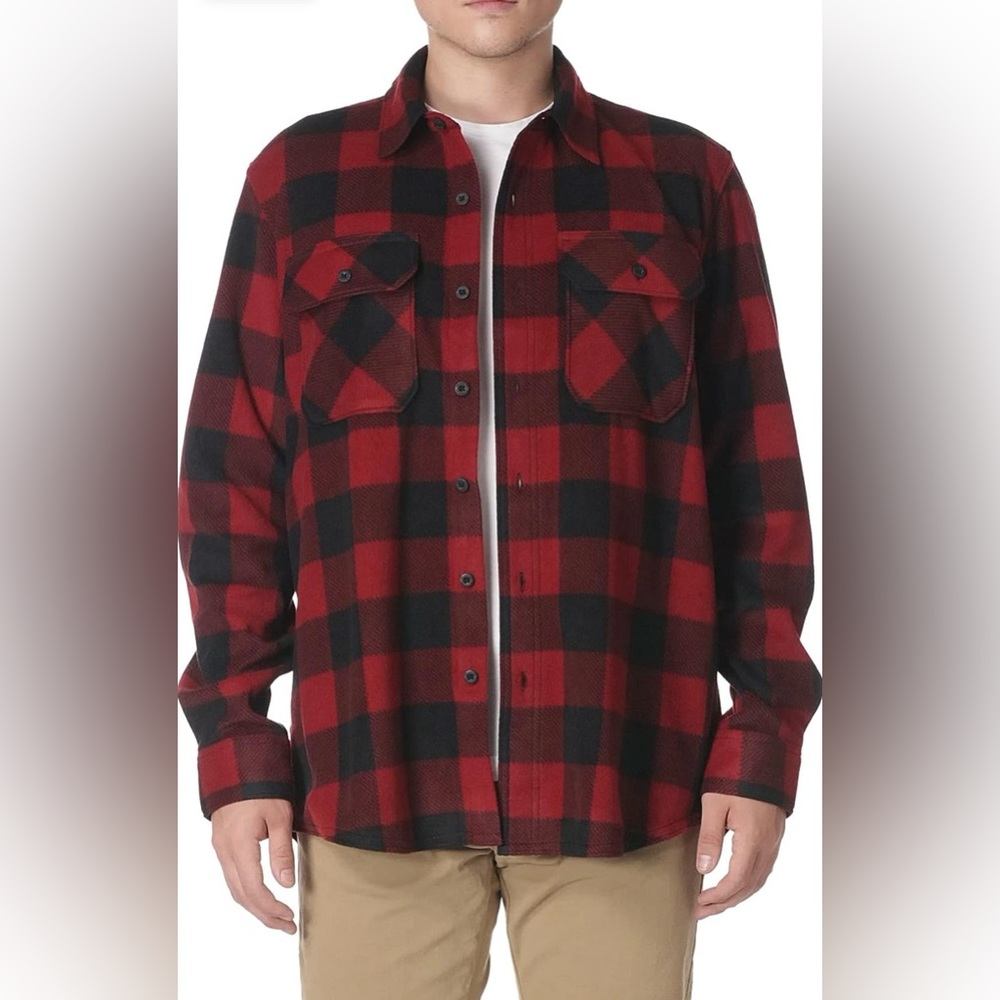 Wrangler Men's Long Sleeve Heavyweight Fleece Shirt